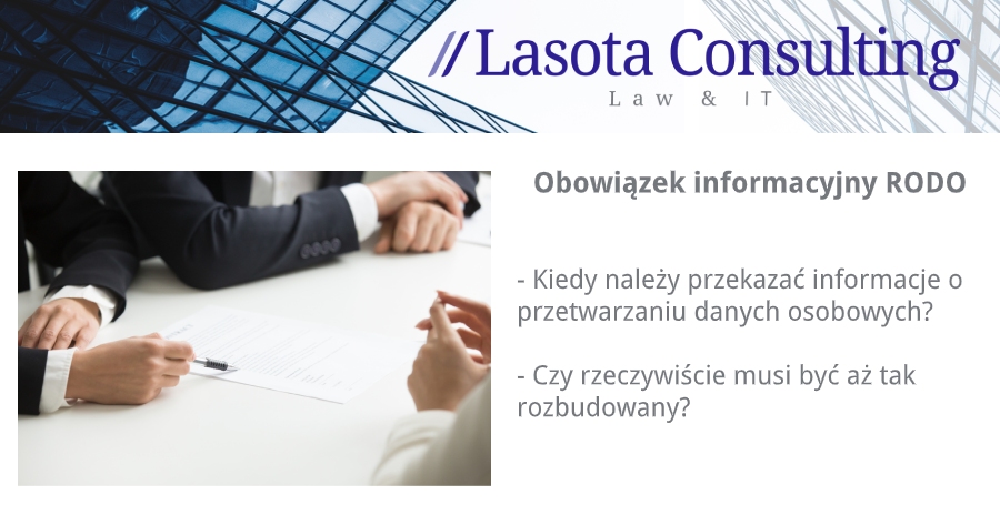 Lasota Consulting sp. z o.o. - Obowiązek informacyjny RODO - RODO prosto i praktycznie.